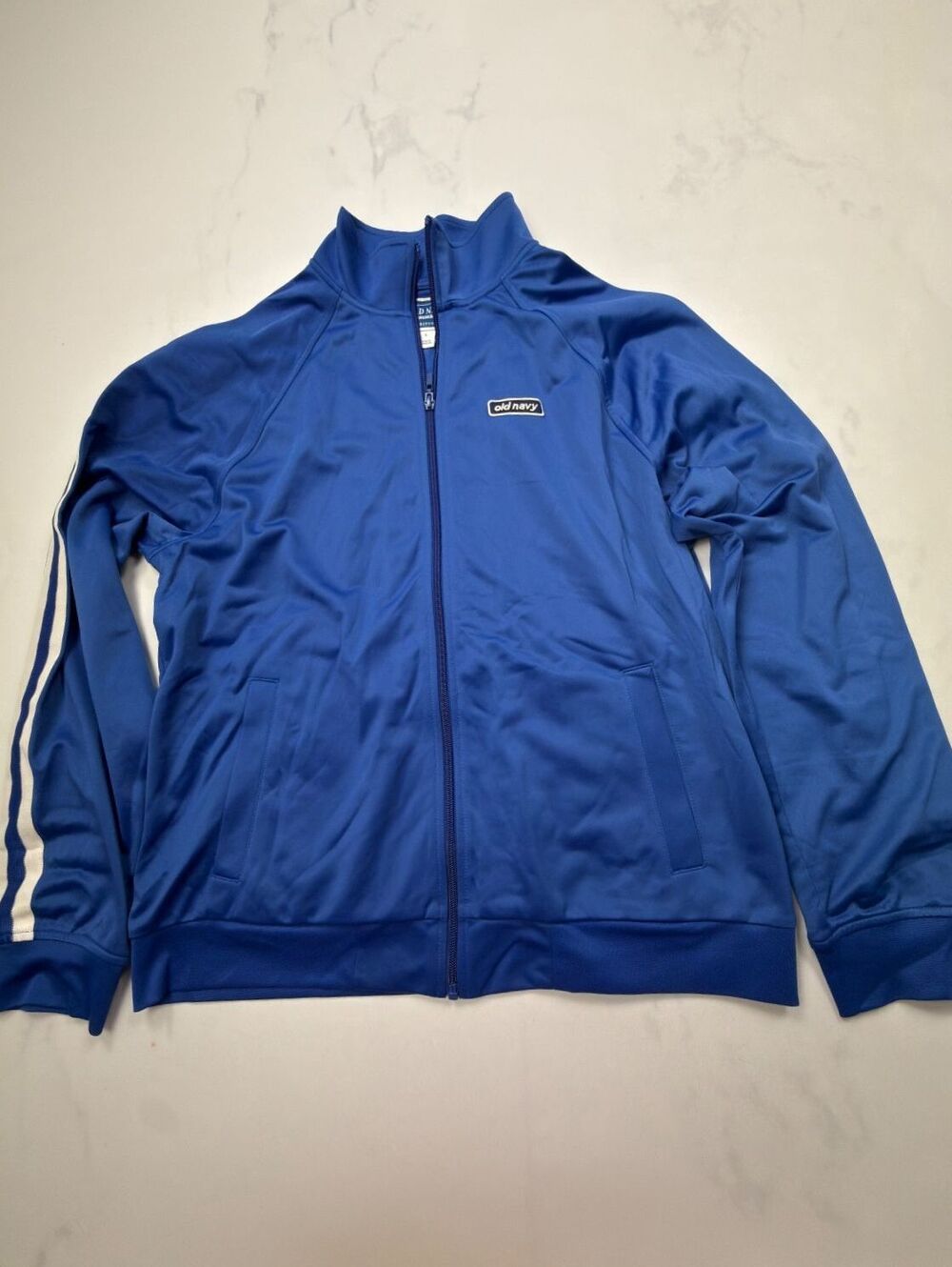 Old Navy Classic Style Track Jacket Blue VTG Y2K Minimalist - Women L